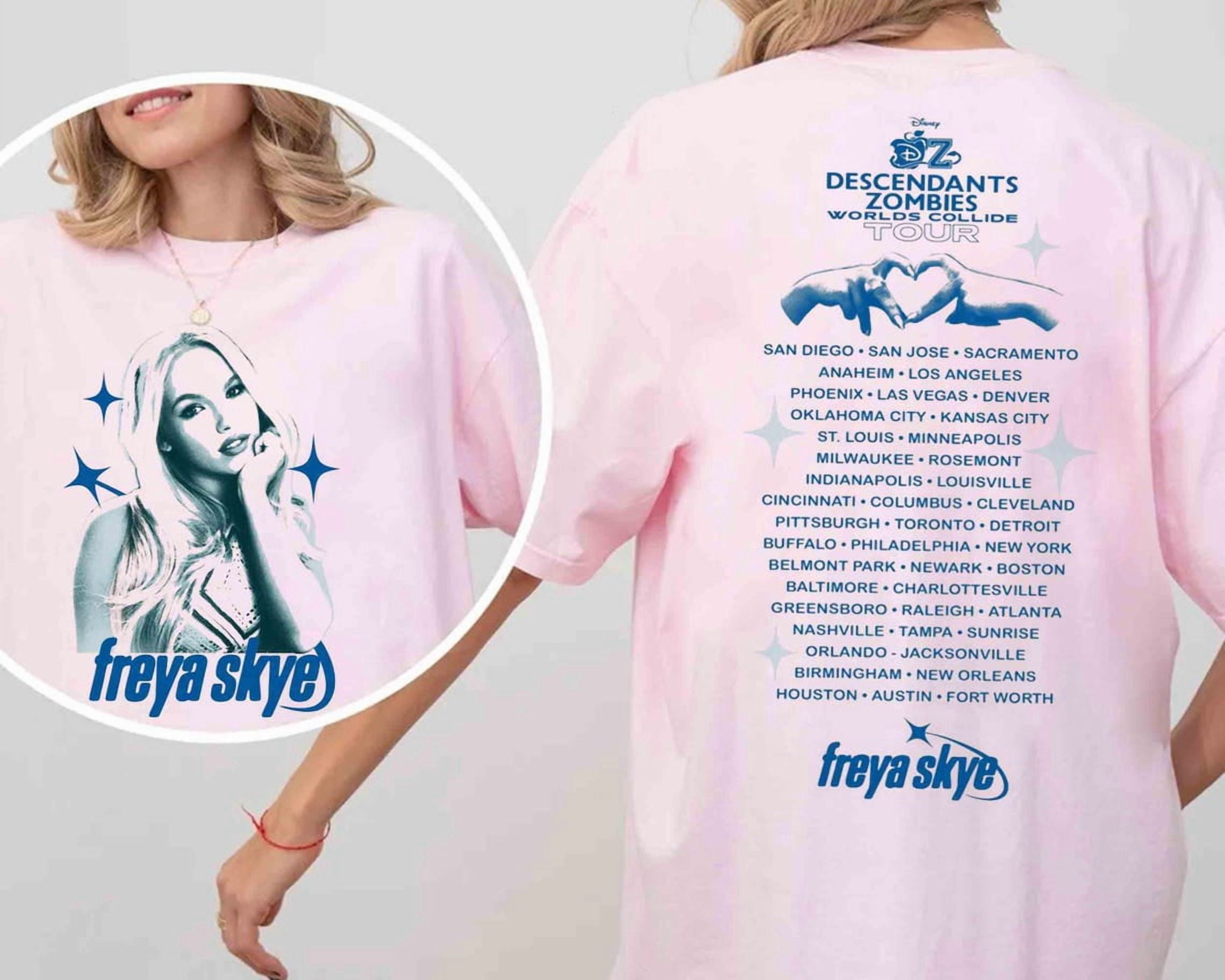Disney Freya Skye T-shirt, Descendants Zombies Worlds Collide Tour