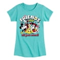 thumbnail image 1 of Disney - Friends Are All You Need - Toddler & Youth Girls Short Sleeve Graphic T-Shirt, 1 of 5