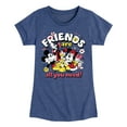thumbnail image 1 of Disney - Friends Are All You Need - Toddler & Youth Girls Short Sleeve Graphic T-Shirt, 1 of 5