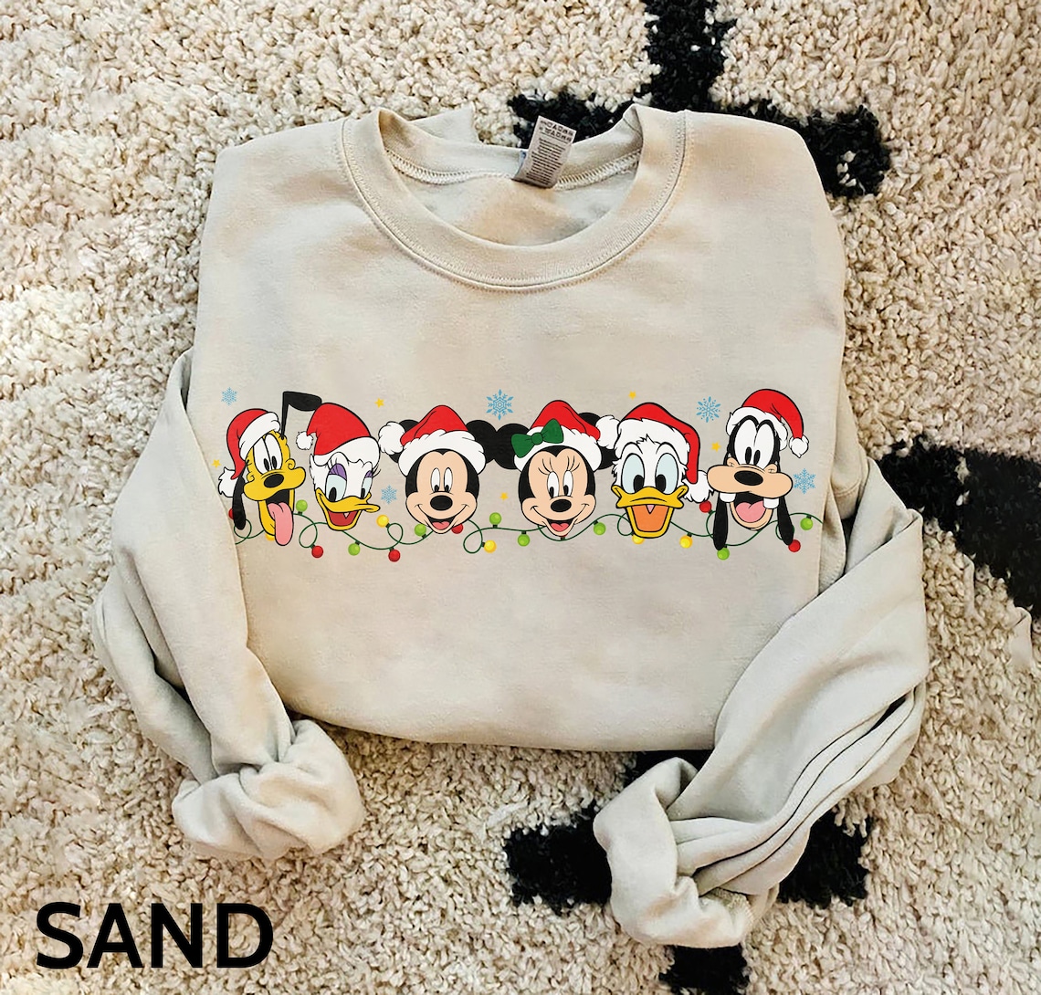 Disney Friends Christmas Sweatshirt, Mickey Minnie Christmas