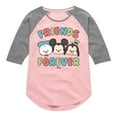 thumbnail image 1 of Disney - Friends Forever - Toddler & Youth Girls Raglan Graphic T-Shirt, 1 of 4