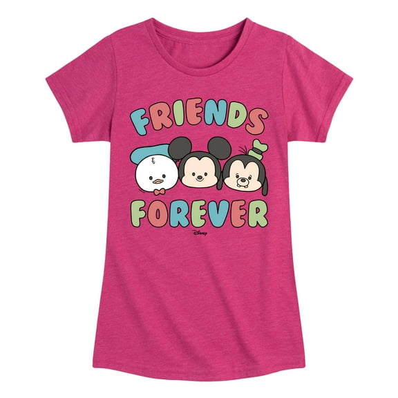 Disney - Friends Forever - Toddler & Youth Girls Short Sleeve Graphic T-Shirt