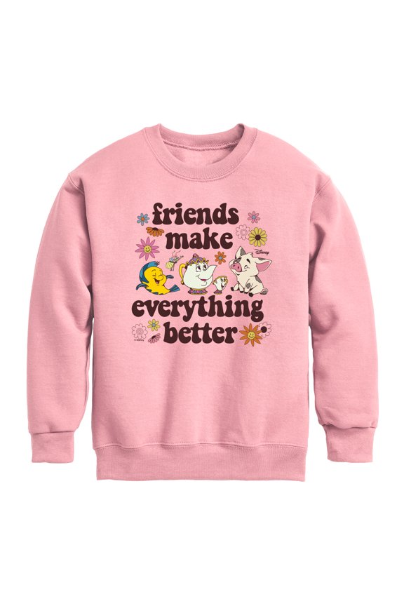 - Friends Make Everything Better - Youth Boys Crew Fleece Sweatshirt