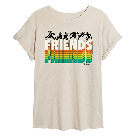 Disney - Friends Rainbow Stack - Juniors Ideal T-Shirt