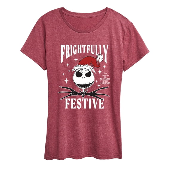 Disney - Frightfully Festive Women's Short Sleeve Graphic T-Shirt