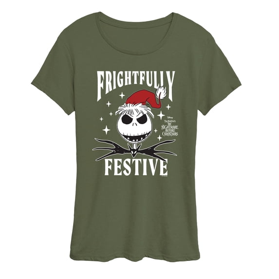 Disney - Frightfully Festive Women's Short Sleeve Graphic T-Shirt