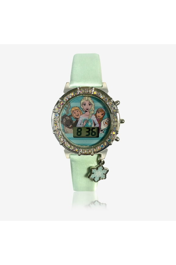 Disney Fronzen Kids LCD Watch with Shiny Satin Strap in Blue Model# FZN4888WM