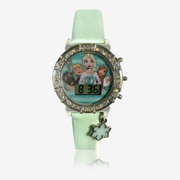Disney Fronzen Kids LCD Watch with Shiny Satin Strap in Blue Model# FZN4888WM