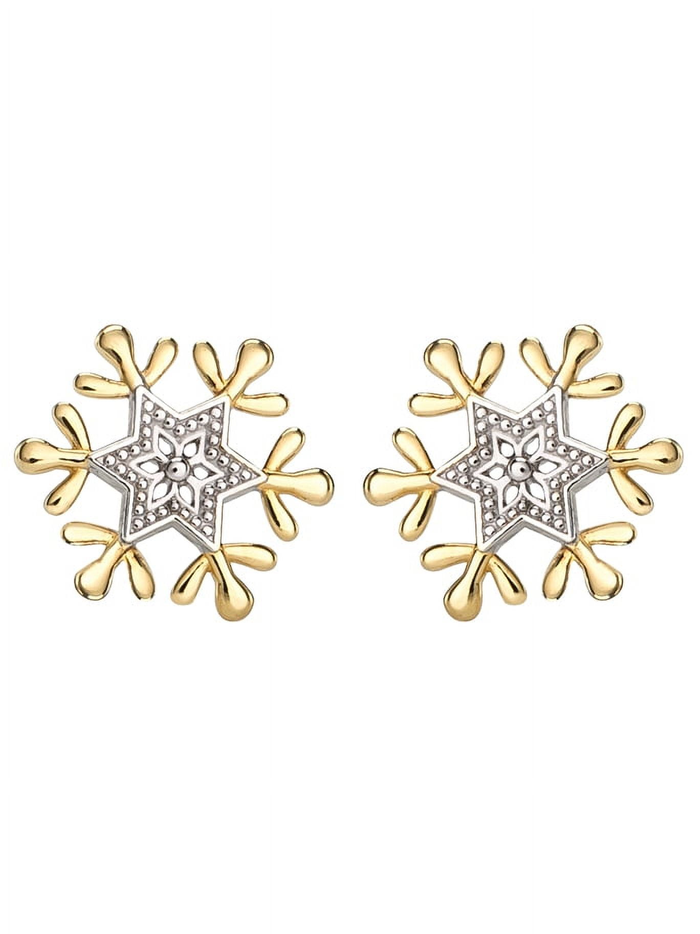 Custom Gold Snowflake Earring – Hughes Jewelry