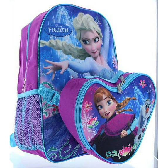 Disney Frozen 15" Backpack with Lunch Bag - Elsa and Anna
