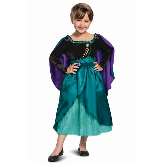 Disguise Disney Frozen 2 Anna Costume For Girls Deluxe Dress And Cape Outfit Child Size Small (4-6x)