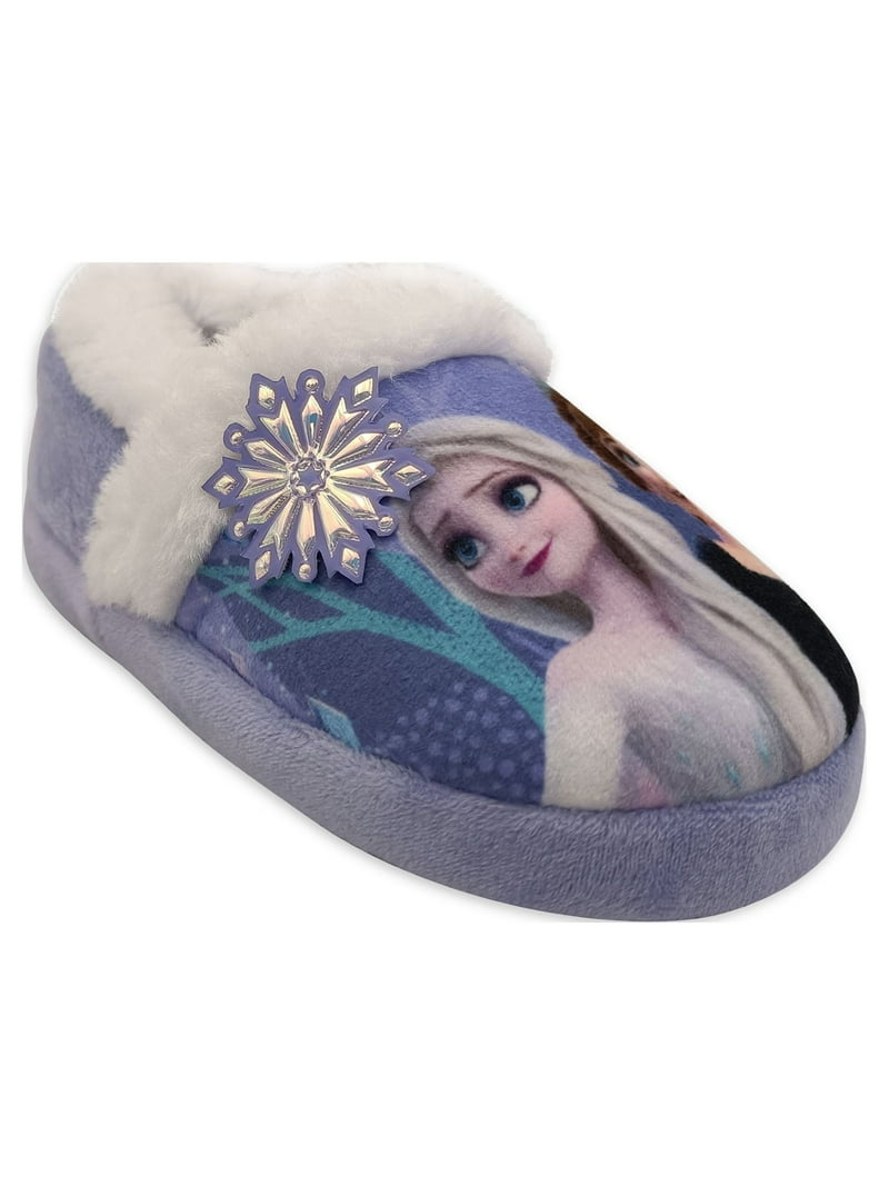 Disney Frozen Anna Elsa Faux Fur Slippers Toddler Girls - Main Image