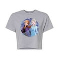 thumbnail image 1 of Disney Frozen 2 - Anna & Elsa - Juniors Cropped Cotton Blend T-Shirt, 1 of 5