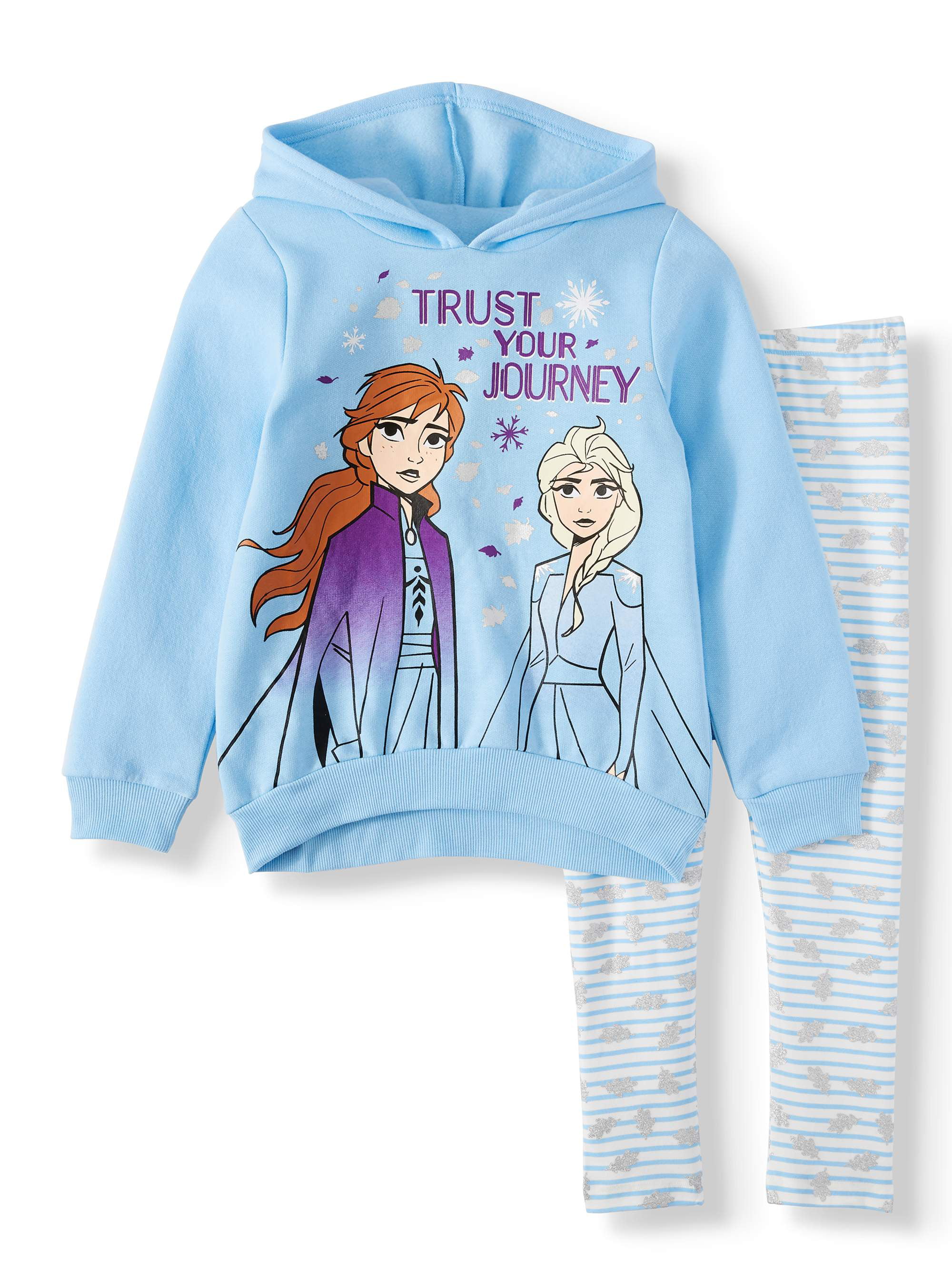 Disney Frozen 2 Anna & Elsa Toddler Girl Fleece Hoodie & Printed