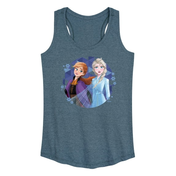 Disney Frozen 2 - Anna & Elsa - Women's Racerback Tank Top