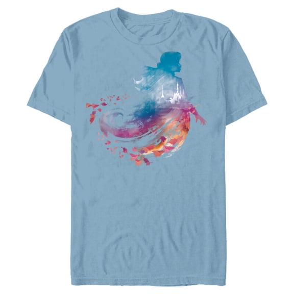 Disney Frozen 2 Anna Wind T-Shirt- Short Sleeve Blended T-Shirt for Adults - Customized-Ocean Blue