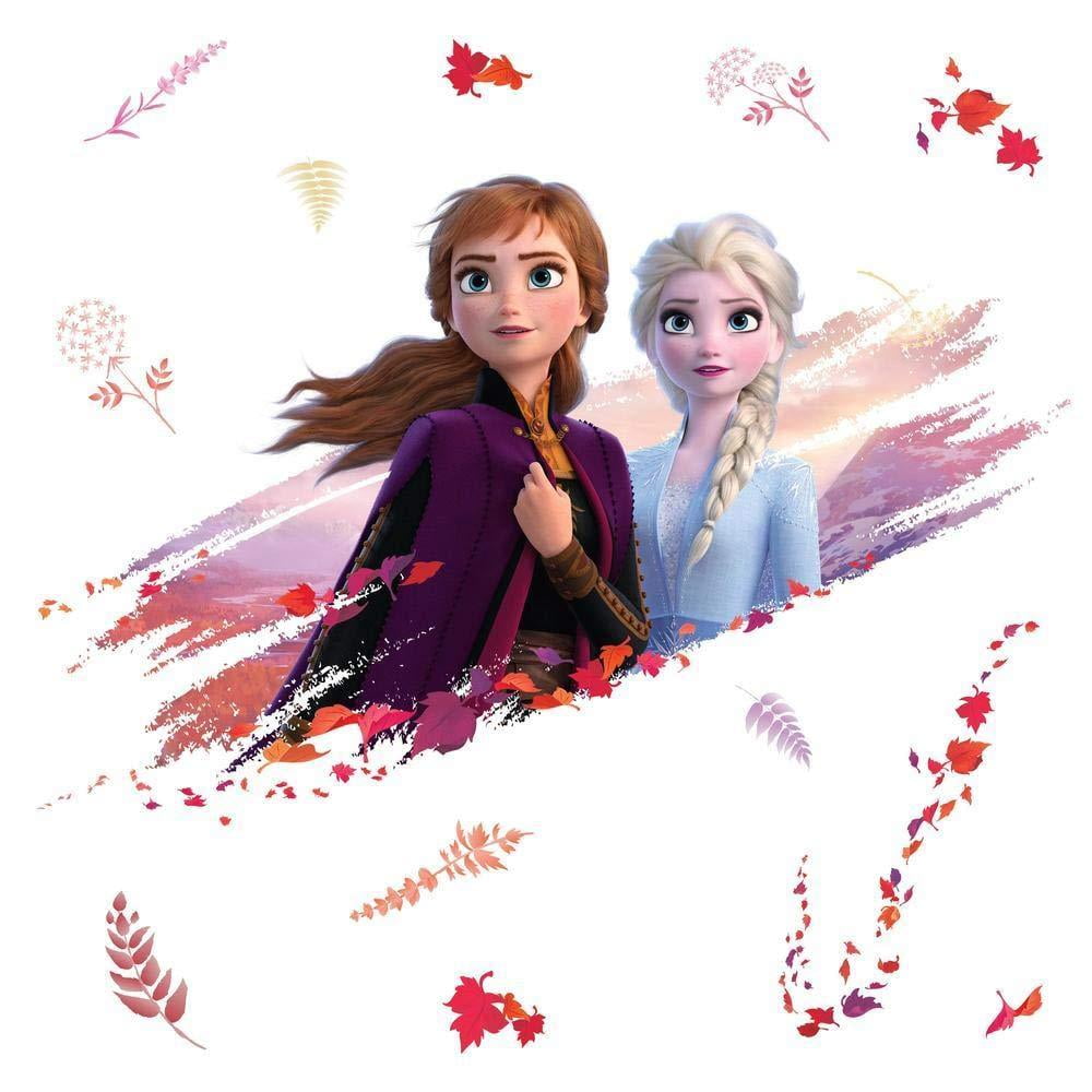 Disney Frozen 2 Anna and Elsa Peel & Stick Giant Wall Decals 15 Girls