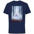 thumbnail image 1 of Disney Frozen 2 Anna and Elsa Poster T-Shirt - Short Sleeve Cotton T-Shirt for Adults - Customized-Navy, 1 of 5