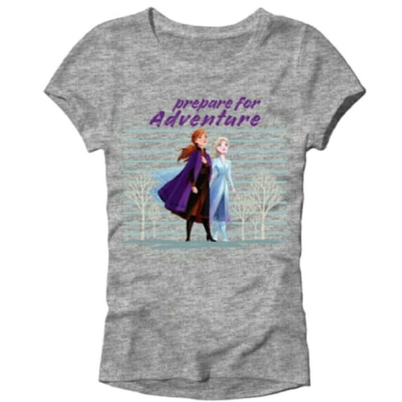 Disney Frozen 2 Anna and Elsa Prepare for Adventure Little Girl's T-Shirt - Size 4-5