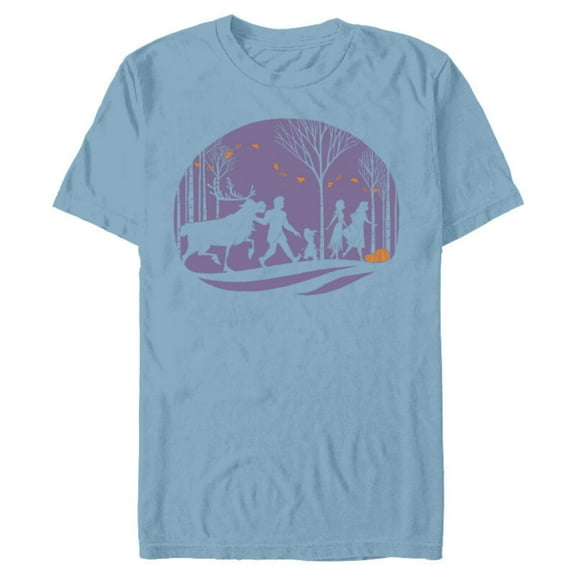 Disney Frozen 2 Autumn in Arendelle Halloween - Short Sleeve Blended T-Shirt for Adults - Customized-Ocean Blue