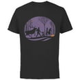 thumbnail image 1 of Disney Frozen 2 Autumn in Arendelle Halloween - Short Sleeve Cotton T-Shirt for Adults - Customized-Black, 1 of 5