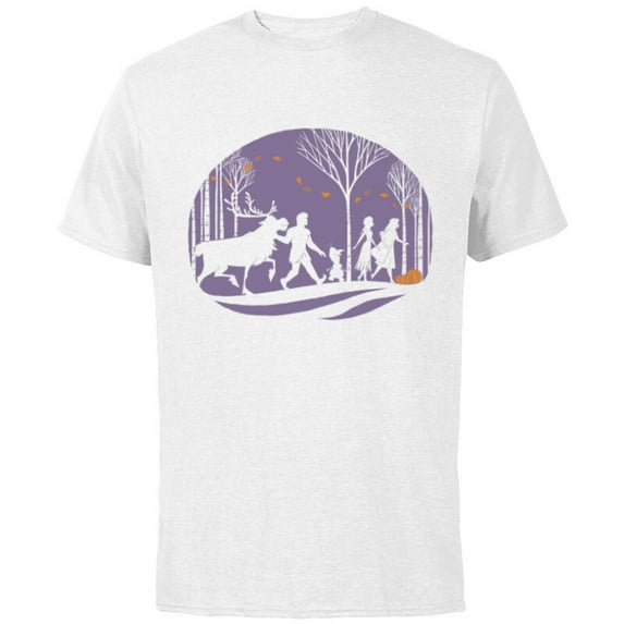 Disney Frozen 2 Autumn in Arendelle Halloween - Short Sleeve Cotton T-Shirt for Adults - Customized-White