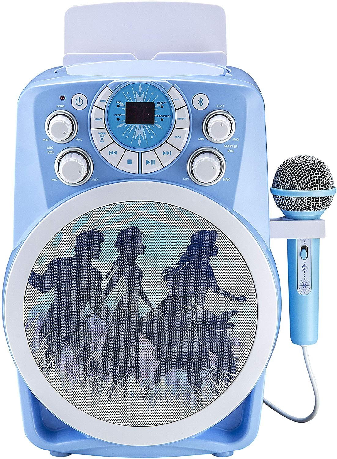 Ledeez Wireless Bluetooth LED Karaoke Microphone Set of 2, Blue 