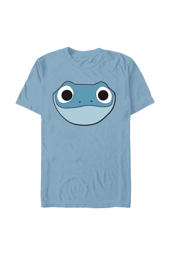 Frozen 2 Bruni Cute Salamander Big Face - Short Sleeve Blended T-Shirt for Adults - Customized-Celadon Snow Heather
