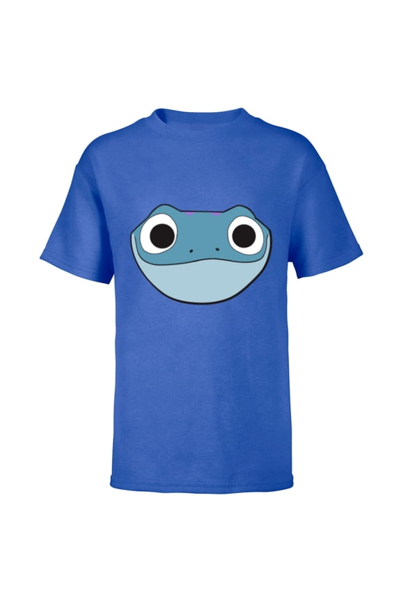 Frozen 2 Bruni Cute Salamander Big Face - Short Sleeve T-Shirt for Kids - Customized-Royal