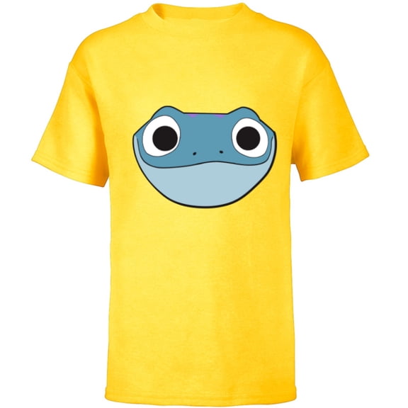 Disney Frozen 2 Bruni Cute Salamander Big Face - Short Sleeve T-Shirt for Kids - Customized-Yellow