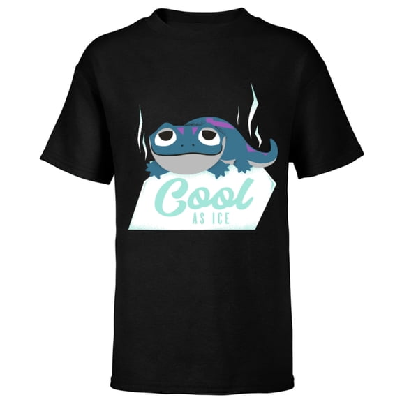 Disney Frozen 2 Bruni Salamander Cool As Ice T-Shirt - Short Sleeve T-Shirt for Kids - Customized-Black