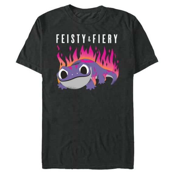 Disney Frozen 2 Bruni Salamander Feisty & Fiery - Short Sleeve Blended T-Shirt for Adults -Customized-Dark Heather