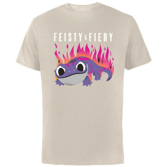 Disney Frozen 2 Bruni Salamander Feisty & Fiery - Short Sleeve Cotton T-Shirt for Adults -Customized-Natural