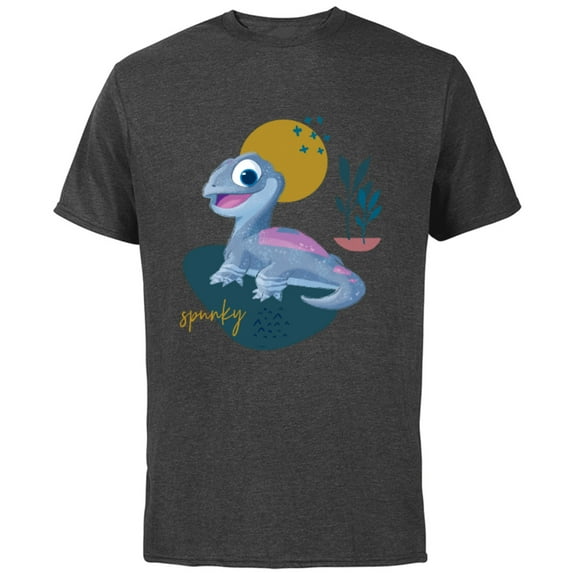Disney Frozen 2 Bruni Spunky Salamander - Short Sleeve Cotton T-Shirt for Adults - Customized-Charcoal