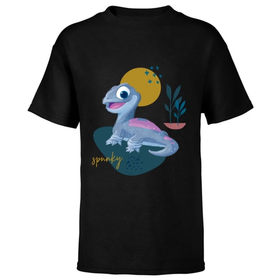 Disney Frozen 2 Bruni Spunky Salamander - Short Sleeve T-Shirt for Kids – Customized-Black