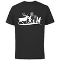 thumbnail image 1 of Disney Frozen 2 Character Silhouettes - Short Sleeve Cotton T-Shirt for Adults - Customized-Black, 1 of 5