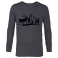 thumbnail image 1 of Disney Frozen 2 Characters Anna Elsa Silhouette - Long Sleeve T-Shirt for Men - Customized-Charcoal Heather, 1 of 5