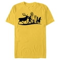 thumbnail image 1 of Disney Frozen 2 Characters Anna Elsa Silhouette - Short Sleeve Blended T-Shirt for Adults - Customized-Yellow, 1 of 5