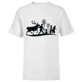 thumbnail image 1 of Disney Frozen 2 Characters Anna Elsa Silhouette - Short Sleeve T-Shirt for Kids - Customized-White, 1 of 5
