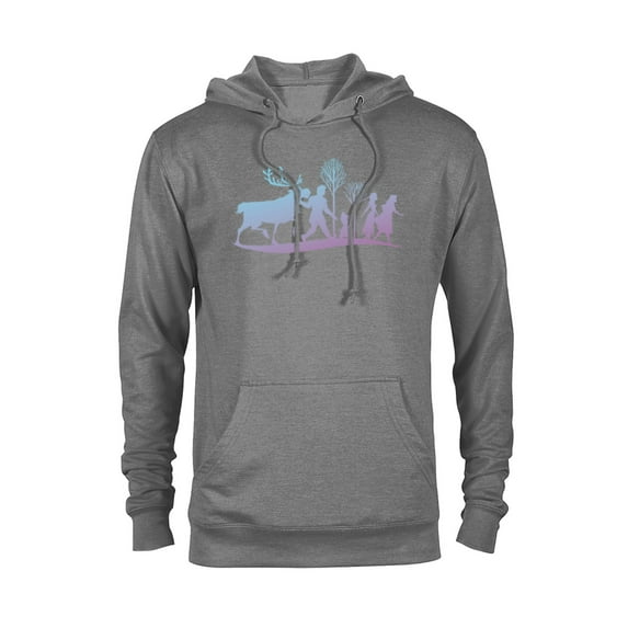 Disney Frozen 2 Characters Gradient Silhouette - Pullover Hoodie for Adults - Customized-Athletic Heather