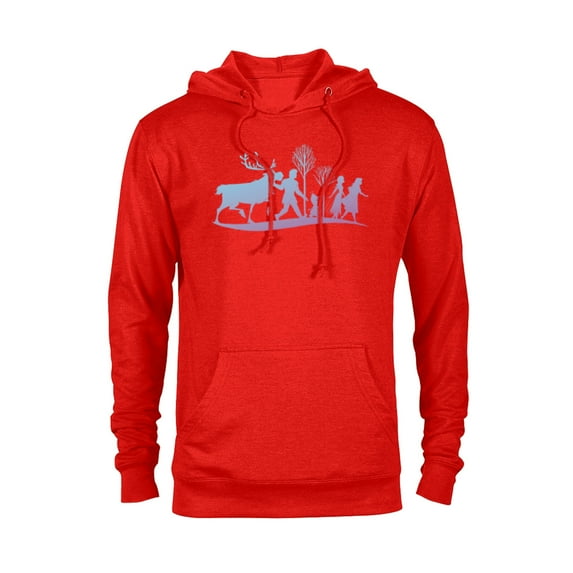 Disney Frozen 2 Characters Gradient Silhouette - Pullover Hoodie for Adults - Customized-Red