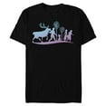 thumbnail image 1 of Disney Frozen 2 Characters Gradient Silhouette - Short Sleeve Blended T-Shirt for Adults - Customized-Black, 1 of 5