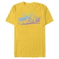 thumbnail image 1 of Disney Frozen 2 Characters Gradient Silhouette - Short Sleeve Blended T-Shirt for Adults - Customized-Yellow, 1 of 5