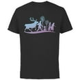 thumbnail image 1 of Disney Frozen 2 Characters Gradient Silhouette - Short Sleeve Cotton T-Shirt for Adults - Customized-Black, 1 of 5