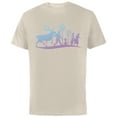thumbnail image 1 of Disney Frozen 2 Characters Gradient Silhouette - Short Sleeve Cotton T-Shirt for Adults - Customized-Putty, 1 of 5