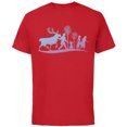thumbnail image 1 of Disney Frozen 2 Characters Gradient Silhouette - Short Sleeve Cotton T-Shirt for Adults - Customized-Red, 1 of 5