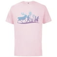 thumbnail image 1 of Disney Frozen 2 Characters Gradient Silhouette - Short Sleeve Cotton T-Shirt for Adults - Customized-Soft Pink, 1 of 5