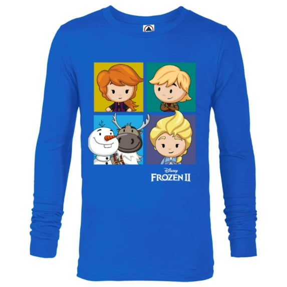 Disney Frozen 2 Chibi Character Panels T-Shirt - Long Sleeve T-Shirt for Men - Customized-Royal