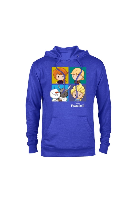 Frozen 2 Chibi Character Panels T-Shirt - Pullover Hoodie for Adults - Customized-Royal Heather