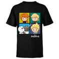 thumbnail image 1 of Disney Frozen 2 Chibi Character Panels T-Shirt - Short Sleeve T-Shirt for Kids - Customized-Black, 1 of 5
